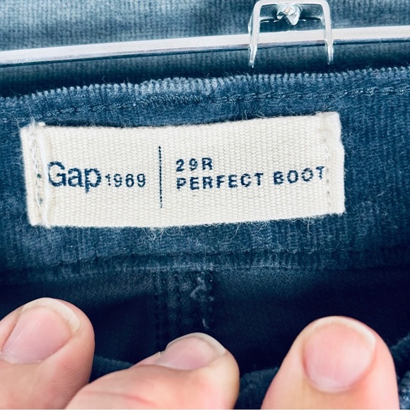 GAP Vintage style Mid-rise Dark Blue Bootcut Corduroys Sz 29 - Picture 2 of 9
